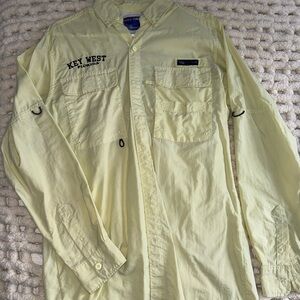 Key West Yellow Men's Casual/Fishing Button Down Shirt